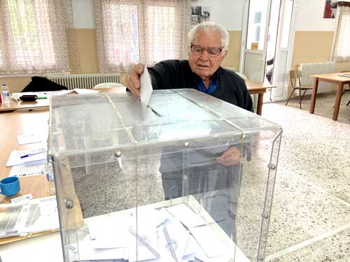 Parlamentwahl, Wahllokal Pentalofos